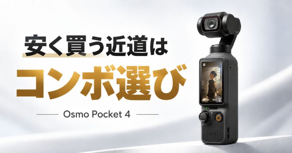 Osmo Pocket 4を安く買う近道はコンボ選びです！DJI公式ストアの購入特典で1％も戻ります